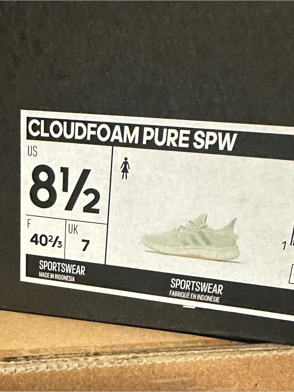 Brand New in the box adidas Cloudfoam Pure SPW Womens Sneakers - Mint Green
